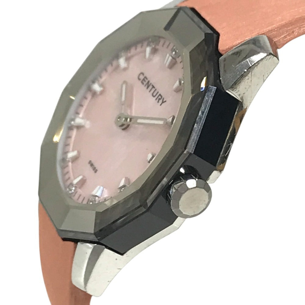 CENTURY 606.7.S.A3.13.15D.QQN 12PD Diamond PRIME TIME Quartz Women's Watch Wristwatch SS / rubber pink Used