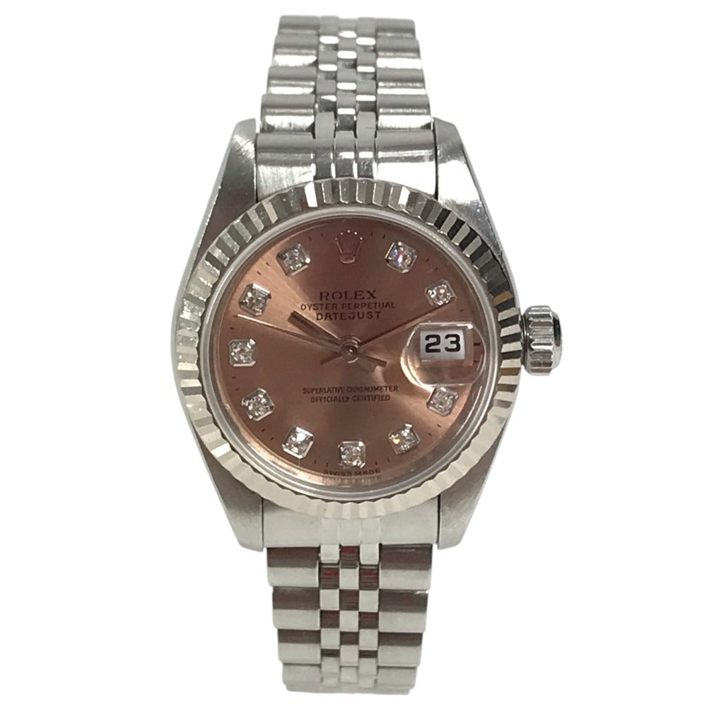 ROLEX 69174G U number Datejust Automatic 10-Diamond Women's Watch Wristwatch SS Silver Used