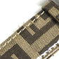 FENDI Zucca Logo Gyro Quartz Women's Watch Wristwatch PVC Brown/Silver Used