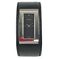 GUCCI 7800S Logo Bangle Watch Leather Quartz Women's Watch Wristwatch Leather / SS Silver/Black Used