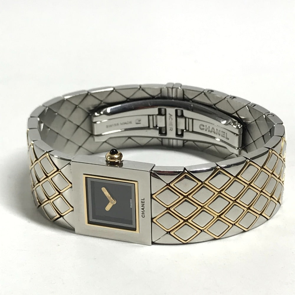 CHANEL H0475 combination Matelasse Logo Quilted Quartz Women's Watch Wristwatch SS/YG / SS/YG Silver/Gold Used