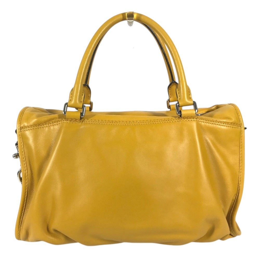 LOEWE Anagram Logo Tassel Fringe Seville 2WAY Bag Shoulder Bag Tote Bag Hand Bag Nappa leather yellow Used