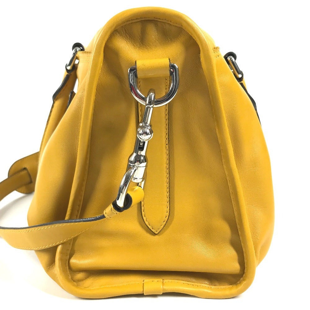 LOEWE Anagram Logo Tassel Fringe Seville 2WAY Bag Shoulder Bag Tote Bag Hand Bag Nappa leather yellow Used
