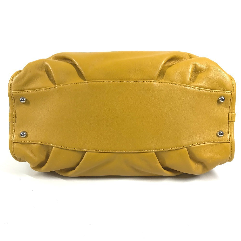 LOEWE Anagram Logo Tassel Fringe Seville 2WAY Bag Shoulder Bag Tote Bag Hand Bag Nappa leather yellow Used