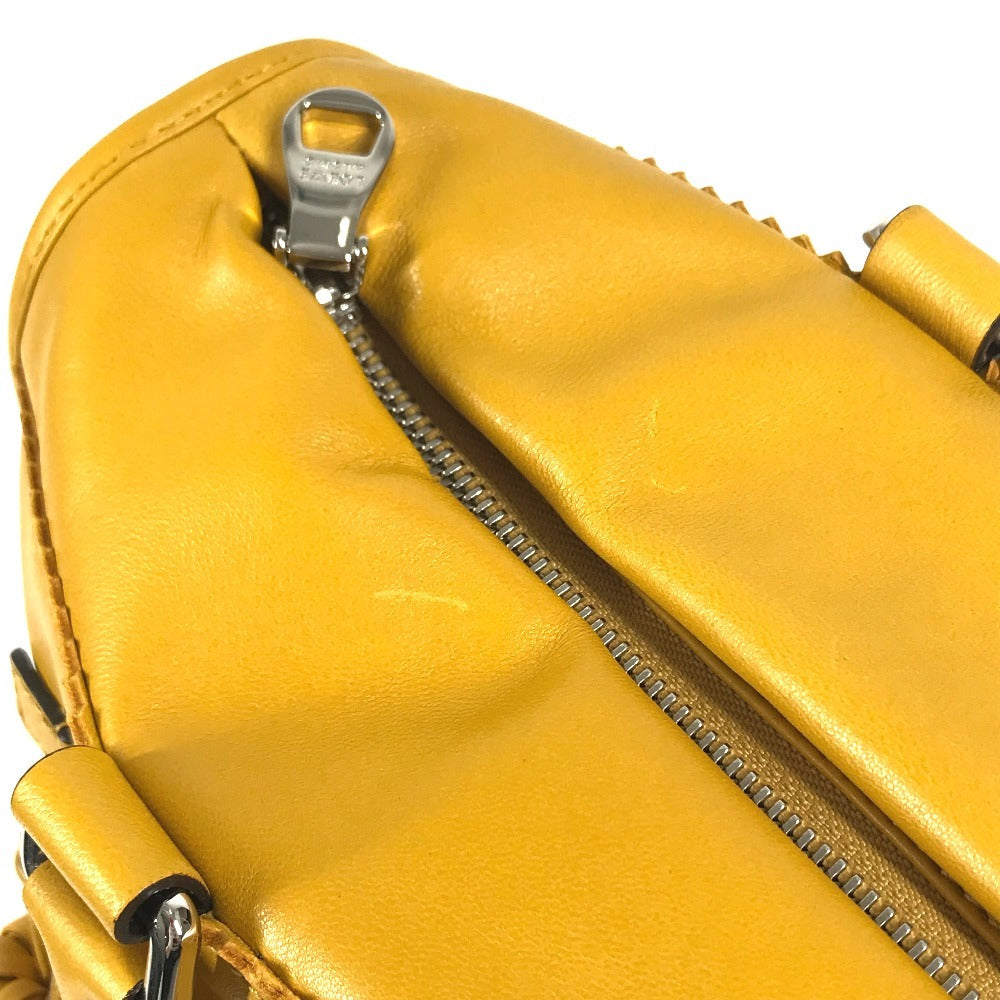 LOEWE Anagram Logo Tassel Fringe Seville 2WAY Bag Shoulder Bag Tote Bag Hand Bag Nappa leather yellow Used