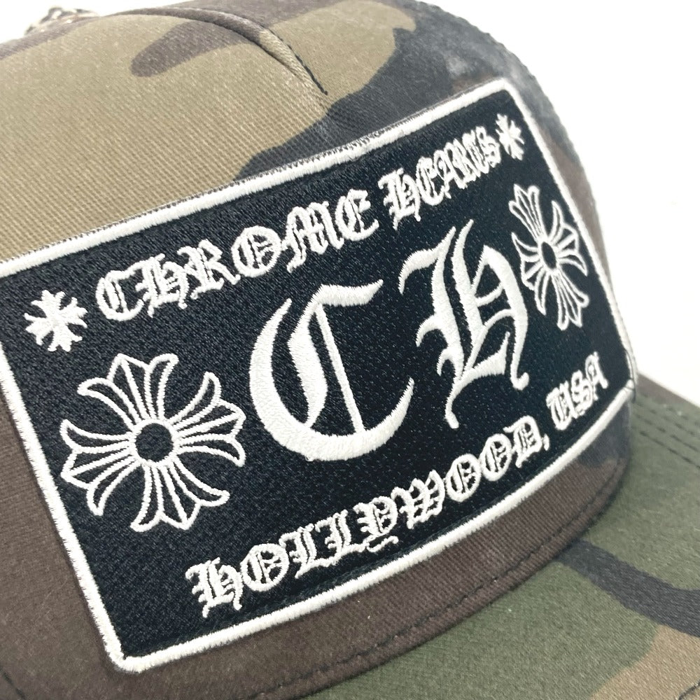 CHROME HEARTS 迷彩 カモフラ CHロゴ 帽子 キャップ帽 ベースボール メッシュ キャップ コットン ユニセックス グリーン