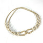CHANEL 01C Faux Pearl Double Belt, W Belt, Accessory, Pants Belt, Faux Pearl, Women's, Gold