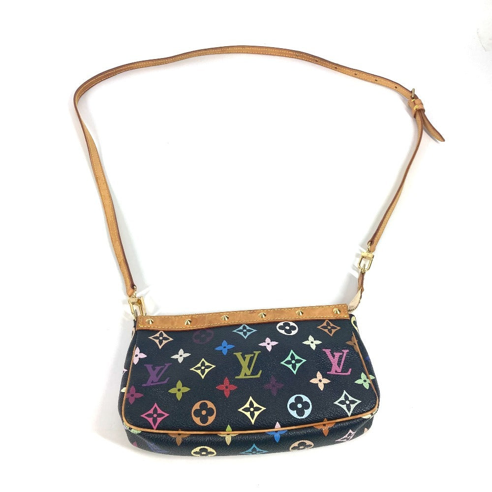 LOUIS VUITTON M92648 モノグラムマルチカラー ポシェットアクセソワール カバン 斜め掛け ポシェット スタッズ ショルダーバッグ モノグラムマルチカラーキャンバス レディース ノワール ブラック - brandshop-reference