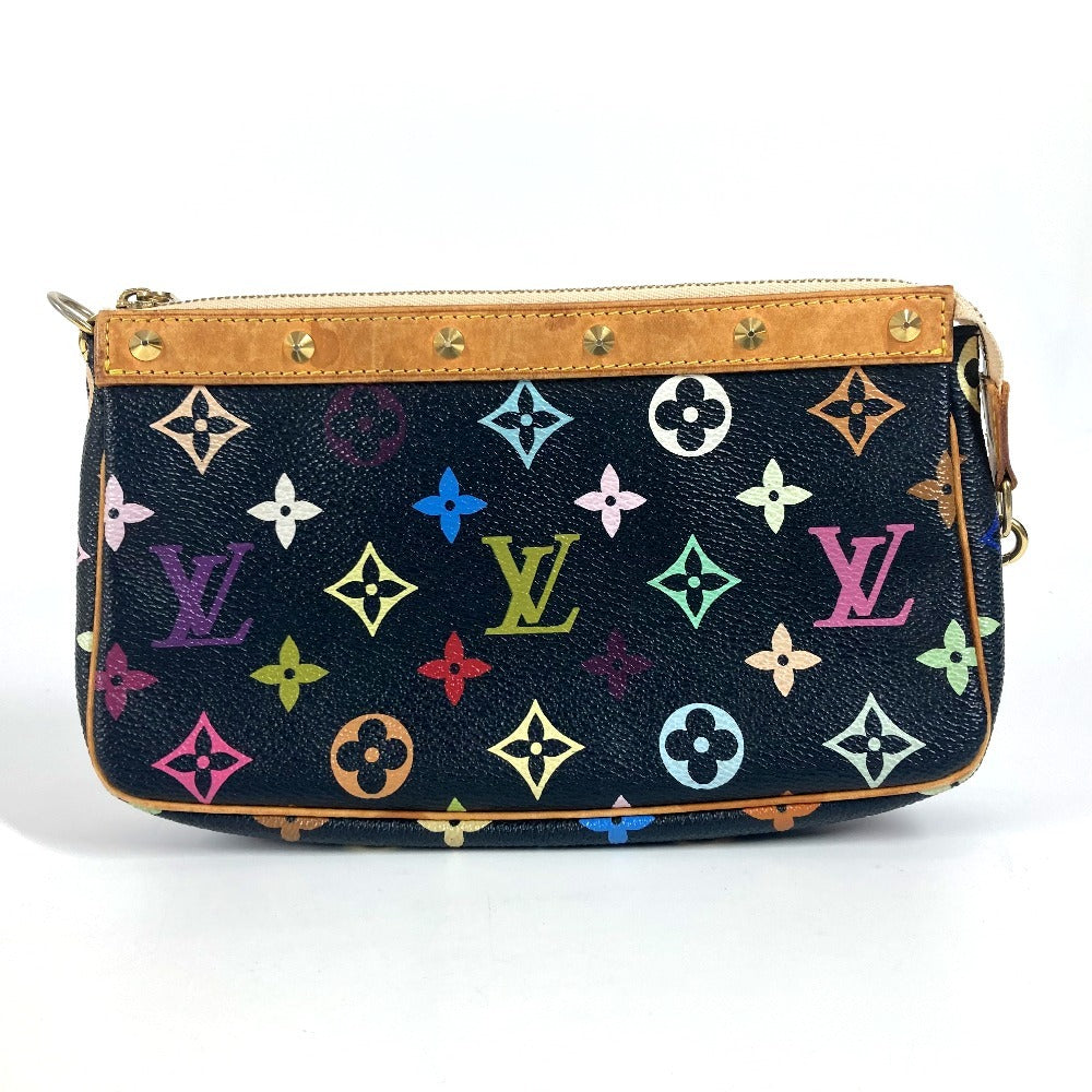 LOUIS VUITTON M92648 モノグラムマルチカラー ポシェットアクセソワール カバン 斜め掛け ポシェット スタッズ ショルダーバッグ モノグラムマルチカラーキャンバス レディース ノワール ブラック - brandshop-reference