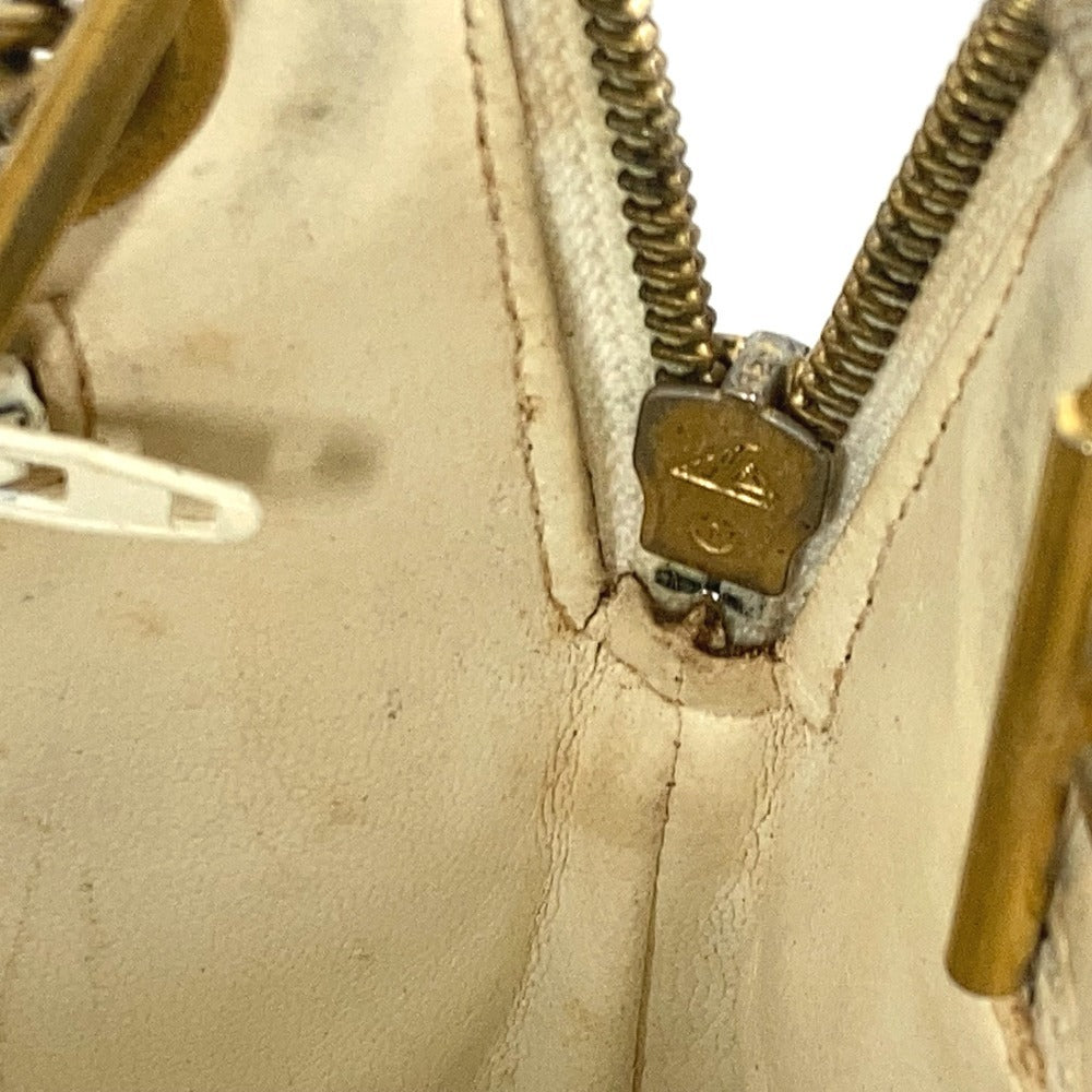 CHANEL ヴィンテージ マトラッセ キルティング ロゴ ロゴ Wチェーンバッグ 肩掛け ショルダーバッグ レザー レディース ホワイト - brandshop-reference