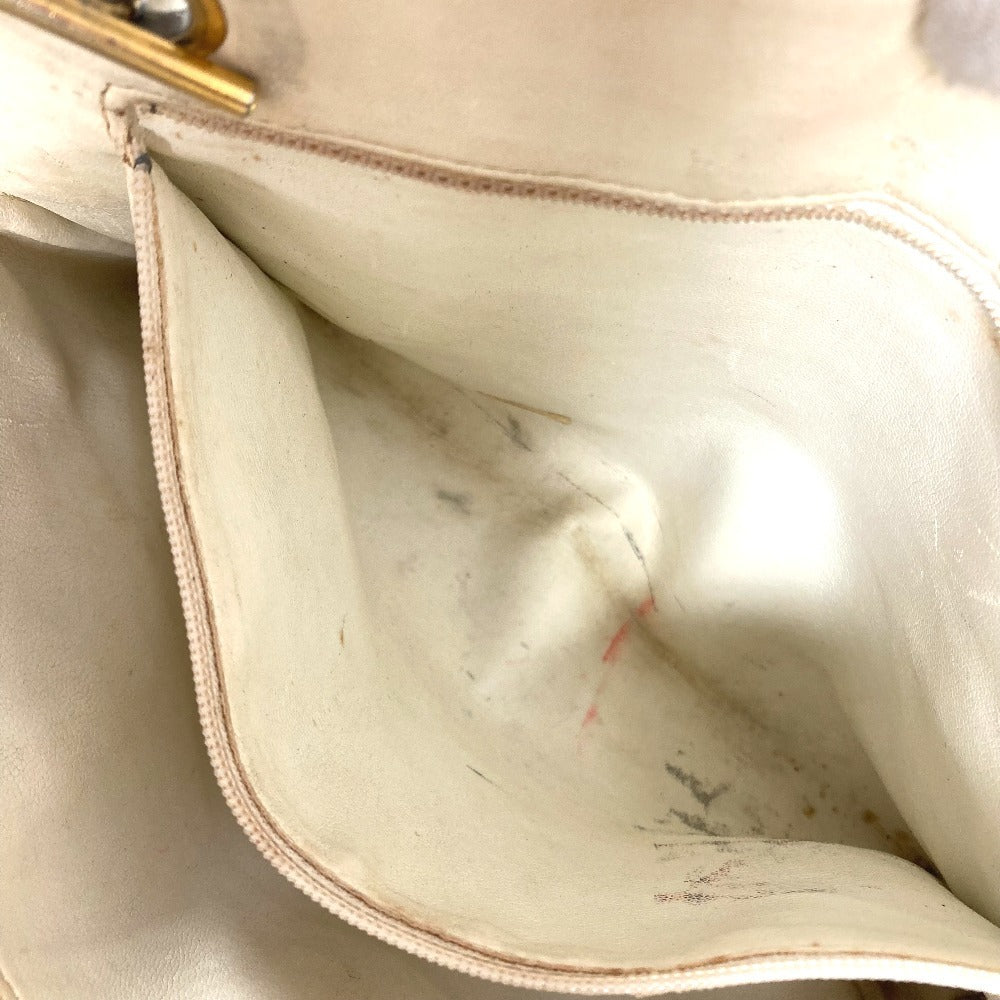 CHANEL ヴィンテージ マトラッセ キルティング ロゴ ロゴ Wチェーンバッグ 肩掛け ショルダーバッグ レザー レディース ホワイト - brandshop-reference