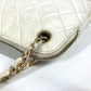 CHANEL ヴィンテージ マトラッセ キルティング ロゴ ロゴ Wチェーンバッグ 肩掛け ショルダーバッグ レザー レディース ホワイト - brandshop-reference