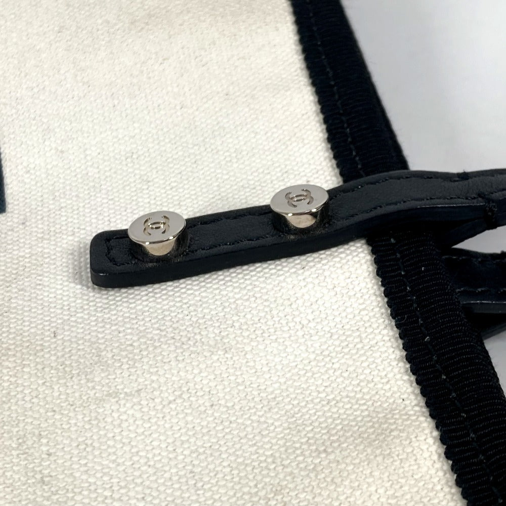 CHANEL レッツ レモン ストレート トートバッグ カバン 肩掛け  ショルダーバッグ キャンバス/レザー レディース ブラック - brandshop-reference