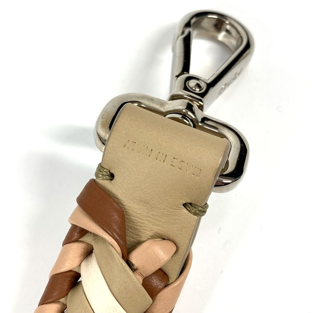 FENDI ストラップユー ストライプ バイカラー バッグアクセサリー ショルダーストラップ レザー ユニセックス ベージュ - brandshop-reference