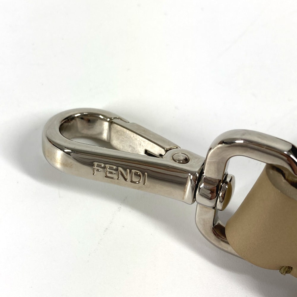 FENDI ストラップユー ストライプ バイカラー バッグアクセサリー ショルダーストラップ レザー ユニセックス ベージュ - brandshop-reference