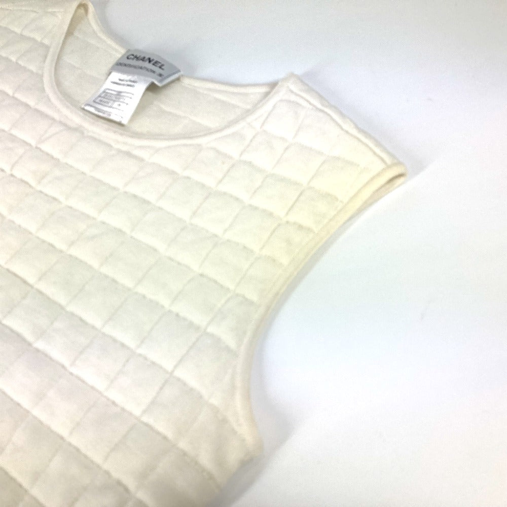 CHANEL 00T キルティング CC ココマーク アパレル ノースリーブ トップス タンクトップ コットン レディース ホワイト - brandshop-reference