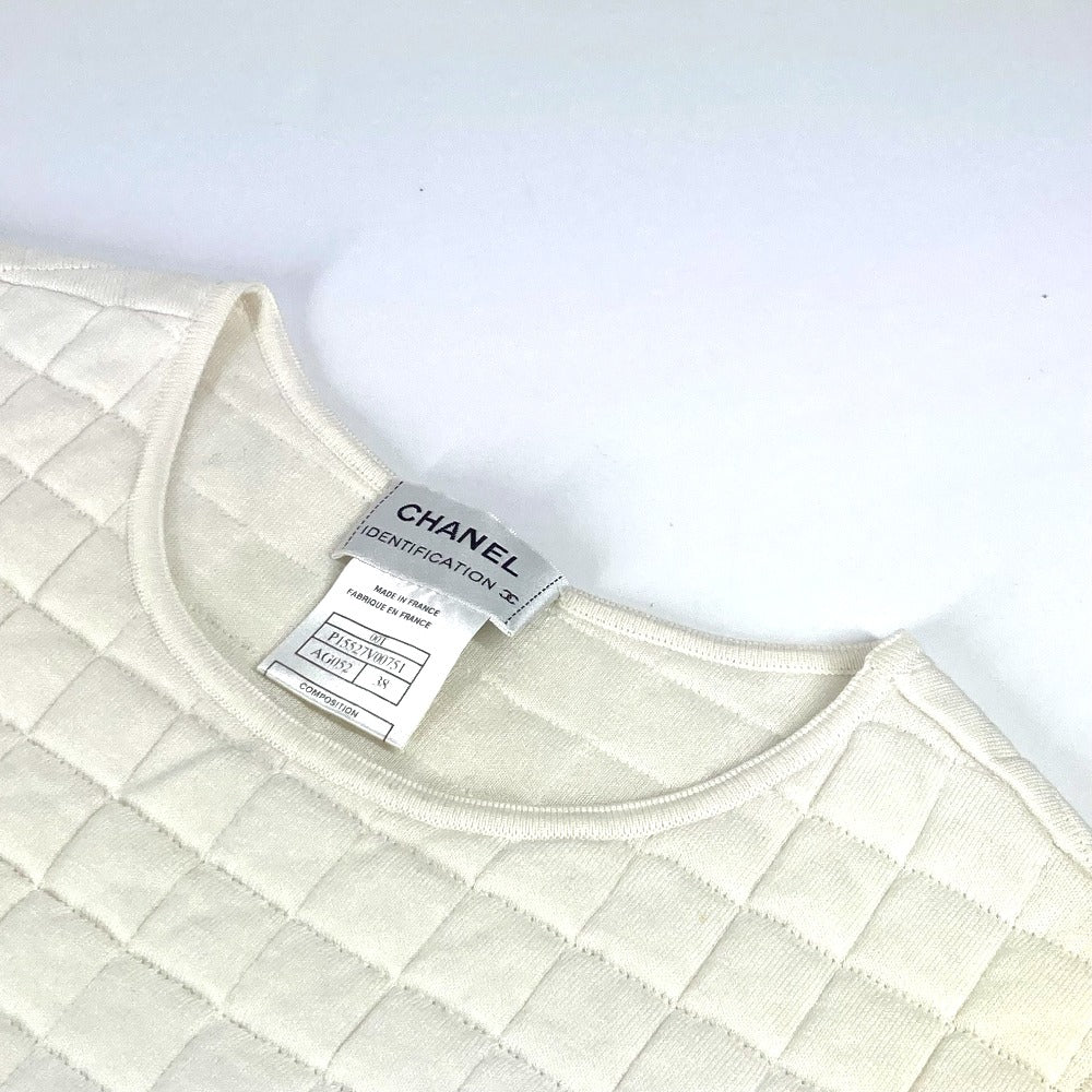 CHANEL 00T キルティング CC ココマーク アパレル ノースリーブ トップス タンクトップ コットン レディース ホワイト - brandshop-reference