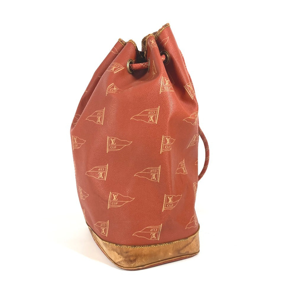LOUIS VUITTON M80026 ルイヴィトンカップ 95 LVCUP サントロペ カバン 肩掛け 巾着バッグ ショルダーバッグ レザー/キャンバス レディース アボガニー オレンジ - brandshop-reference