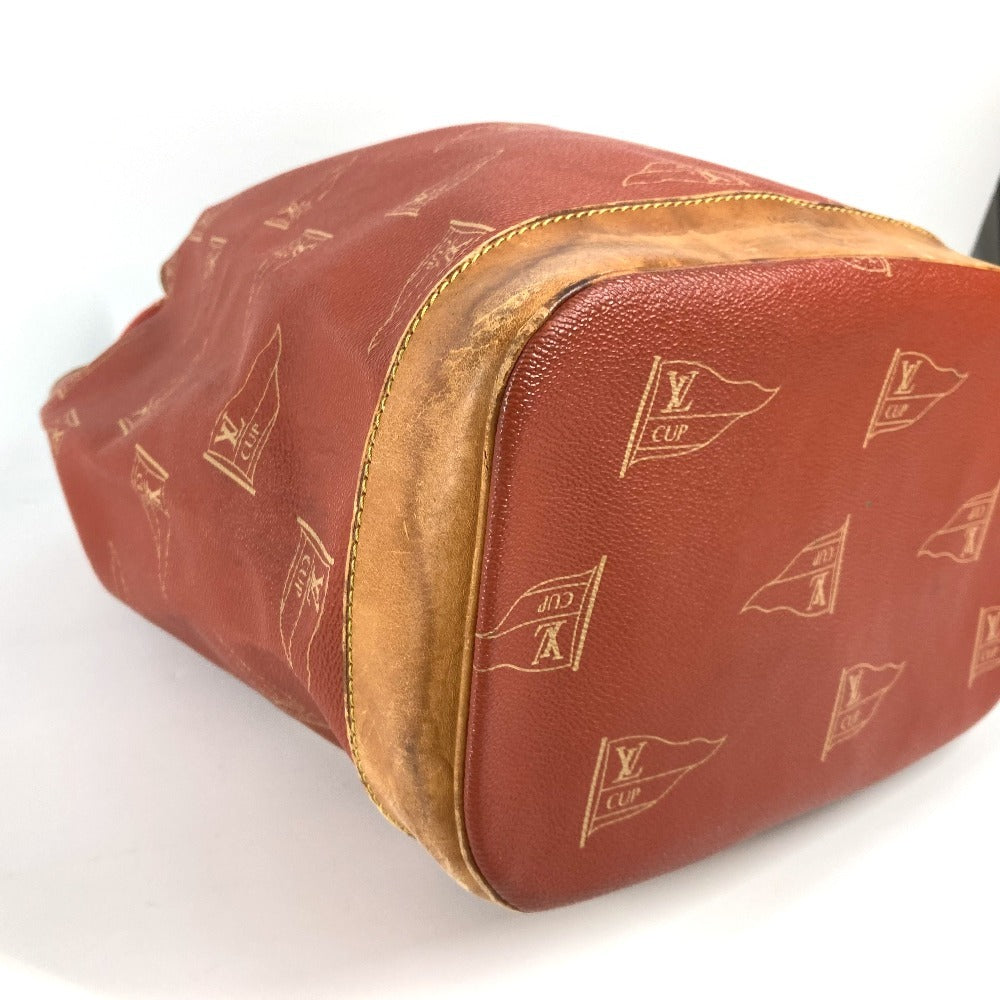 LOUIS VUITTON M80026 ルイヴィトンカップ 95 LVCUP サントロペ カバン 肩掛け 巾着バッグ ショルダーバッグ レザー/キャンバス レディース アボガニー オレンジ - brandshop-reference