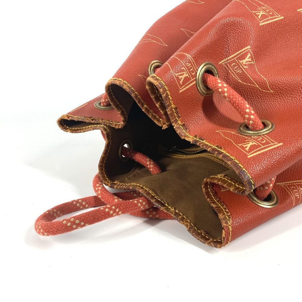 LOUIS VUITTON M80026 ルイヴィトンカップ 95 LVCUP サントロペ カバン 肩掛け 巾着バッグ ショルダーバッグ レザー/キャンバス レディース アボガニー オレンジ - brandshop-reference