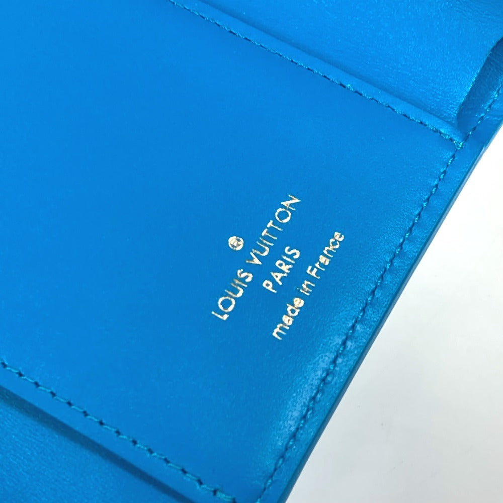 LOUIS VUITTON M82314 ナノグラム ポルトフォイユ・ヴィクトリーヌ コンパクトウォレット 3つ折り財布 レザー ユニセックス ブルー - brandshop-reference
