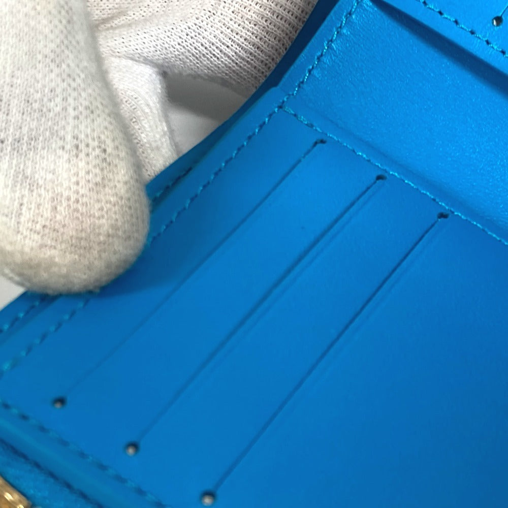 LOUIS VUITTON M82314 ナノグラム ポルトフォイユ・ヴィクトリーヌ コンパクトウォレット 3つ折り財布 レザー ユニセックス ブルー - brandshop-reference