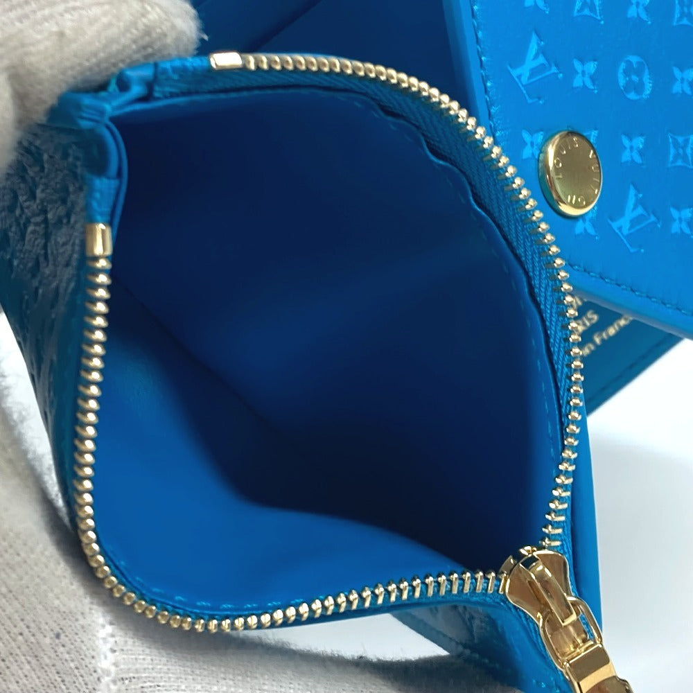 LOUIS VUITTON M82314 ナノグラム ポルトフォイユ・ヴィクトリーヌ コンパクトウォレット 3つ折り財布 レザー ユニセックス ブルー - brandshop-reference