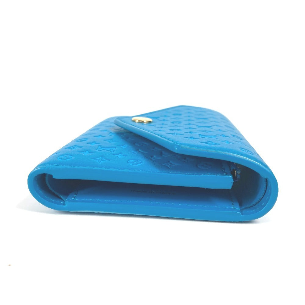 LOUIS VUITTON M82314 ナノグラム ポルトフォイユ・ヴィクトリーヌ コンパクトウォレット 3つ折り財布 レザー ユニセックス ブルー - brandshop-reference