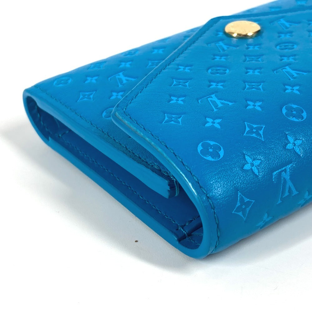 LOUIS VUITTON M82314 ナノグラム ポルトフォイユ・ヴィクトリーヌ コンパクトウォレット 3つ折り財布 レザー ユニセックス ブルー - brandshop-reference