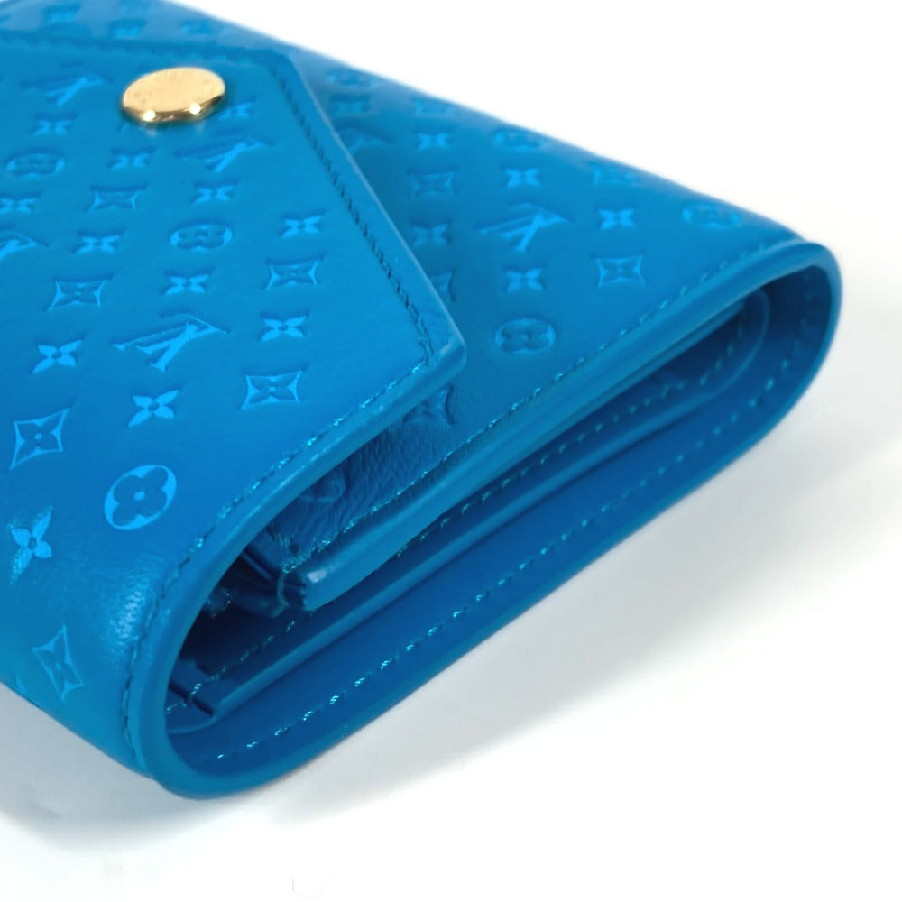 LOUIS VUITTON M82314 ナノグラム ポルトフォイユ・ヴィクトリーヌ コンパクトウォレット 3つ折り財布 レザー ユニセックス ブルー - brandshop-reference