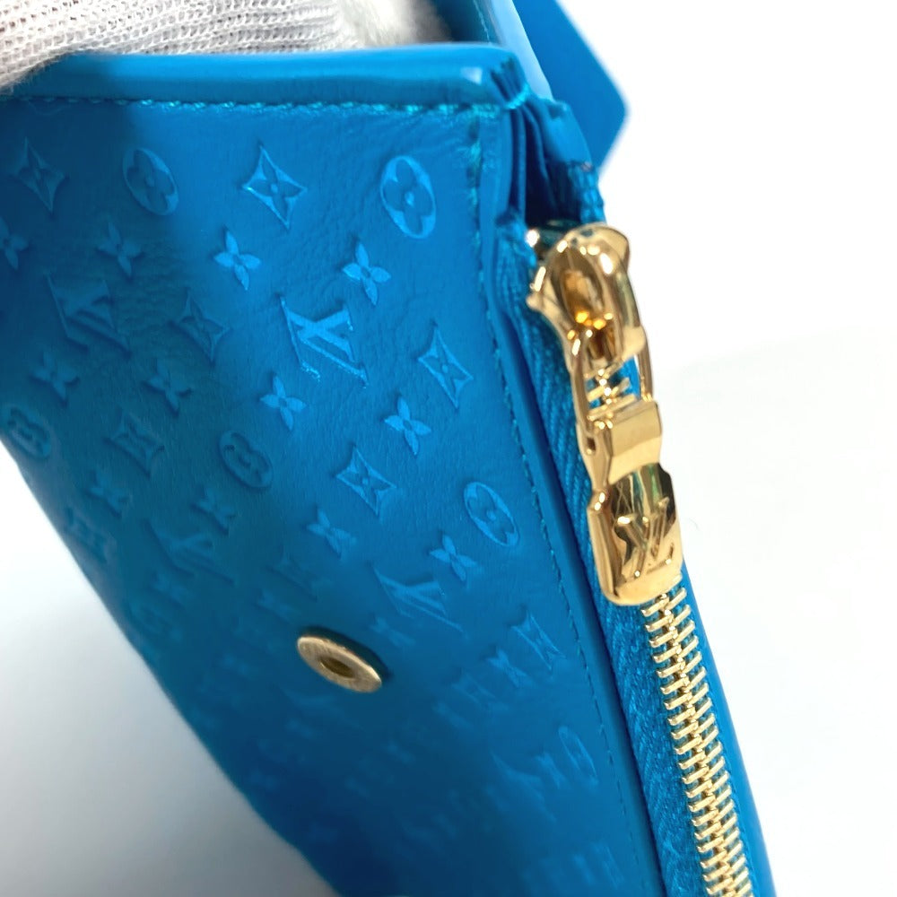 LOUIS VUITTON M82314 ナノグラム ポルトフォイユ・ヴィクトリーヌ コンパクトウォレット 3つ折り財布 レザー ユニセックス ブルー - brandshop-reference