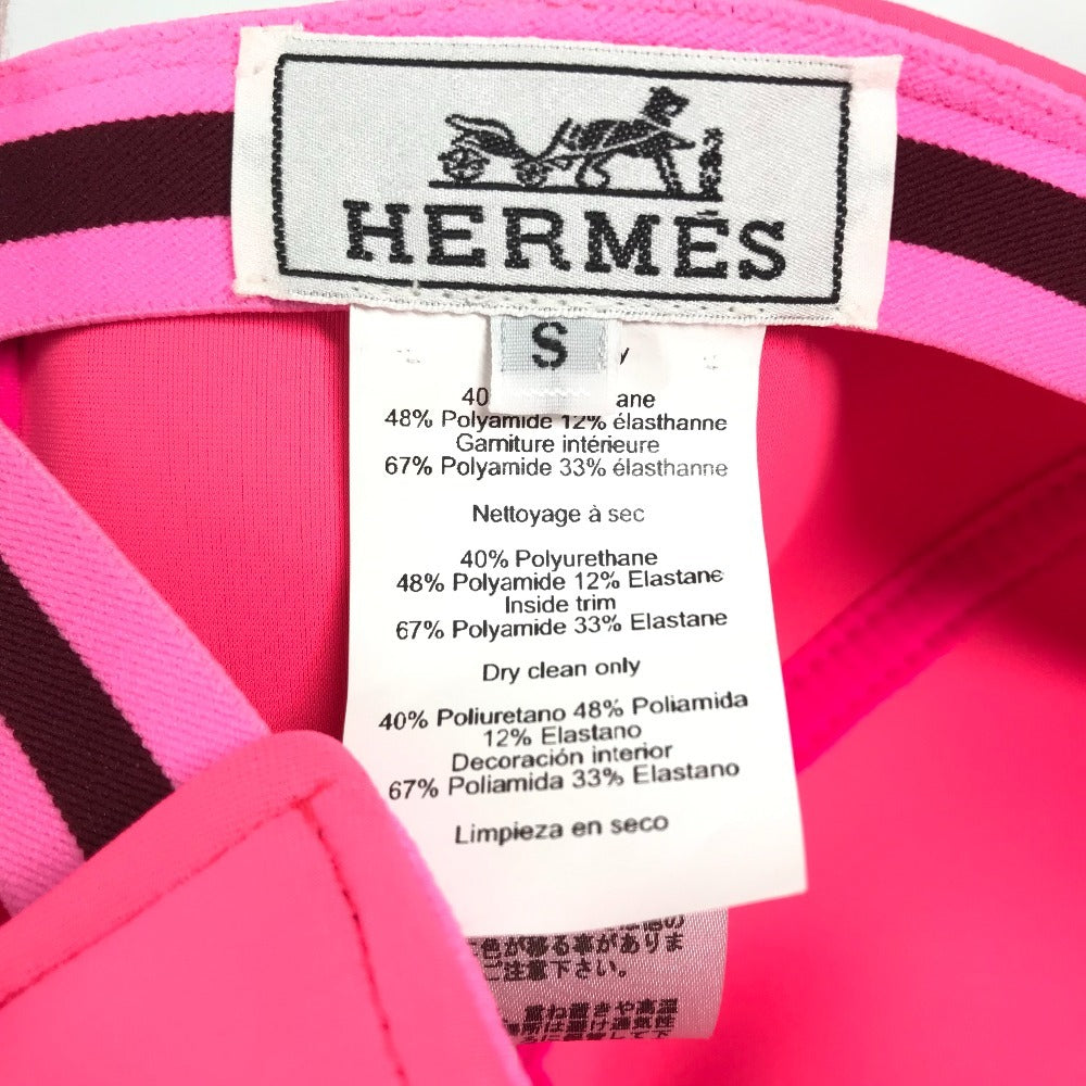 Hermes Neovan Atlantic Hat Cap Baseball Cap Polyurethane Women Pink