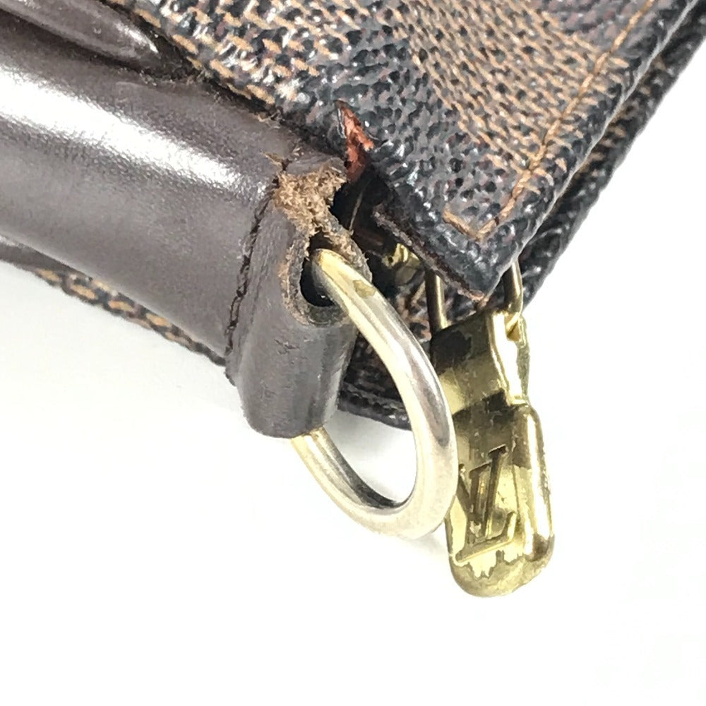 Louis Vuitton N51983 Damier Navona Crossbody Bag Pochette Beg Beg Damier Canvas Unisex Ebene Brown