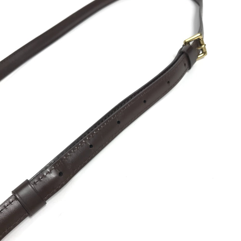 Louis Vuitton N51983 Damier Navona Crossbody Bag Pochette Beg Beg Damier Canvas Unisex Ebene Brown