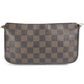 Louis Vuitton N51983 Damier Navona Crossbody Bag Pochette Beg Beg Damier Canvas Unisex Ebene Brown
