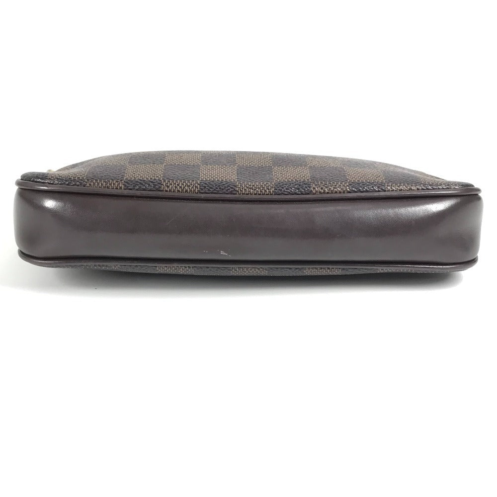 Louis Vuitton N51983 Damier Navona Crossbody Bag Pochette Beg Beg Damier Canvas Unisex Ebene Brown