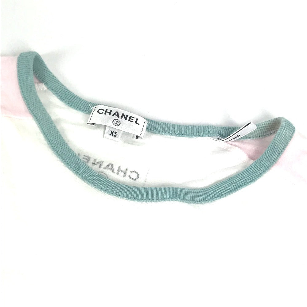 Chanel P55821 Coco Cuba Pakaian Tops Logo T-Shirt Lengan Pendek Kapas Wanita Pink