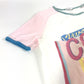 Chanel P55821 Coco Cuba Pakaian Tops Logo T-Shirt Lengan Pendek Kapas Wanita Pink