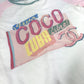 Chanel P55821 Coco Cuba Pakaian Tops Logo T-Shirt Lengan Pendek Kapas Wanita Pink