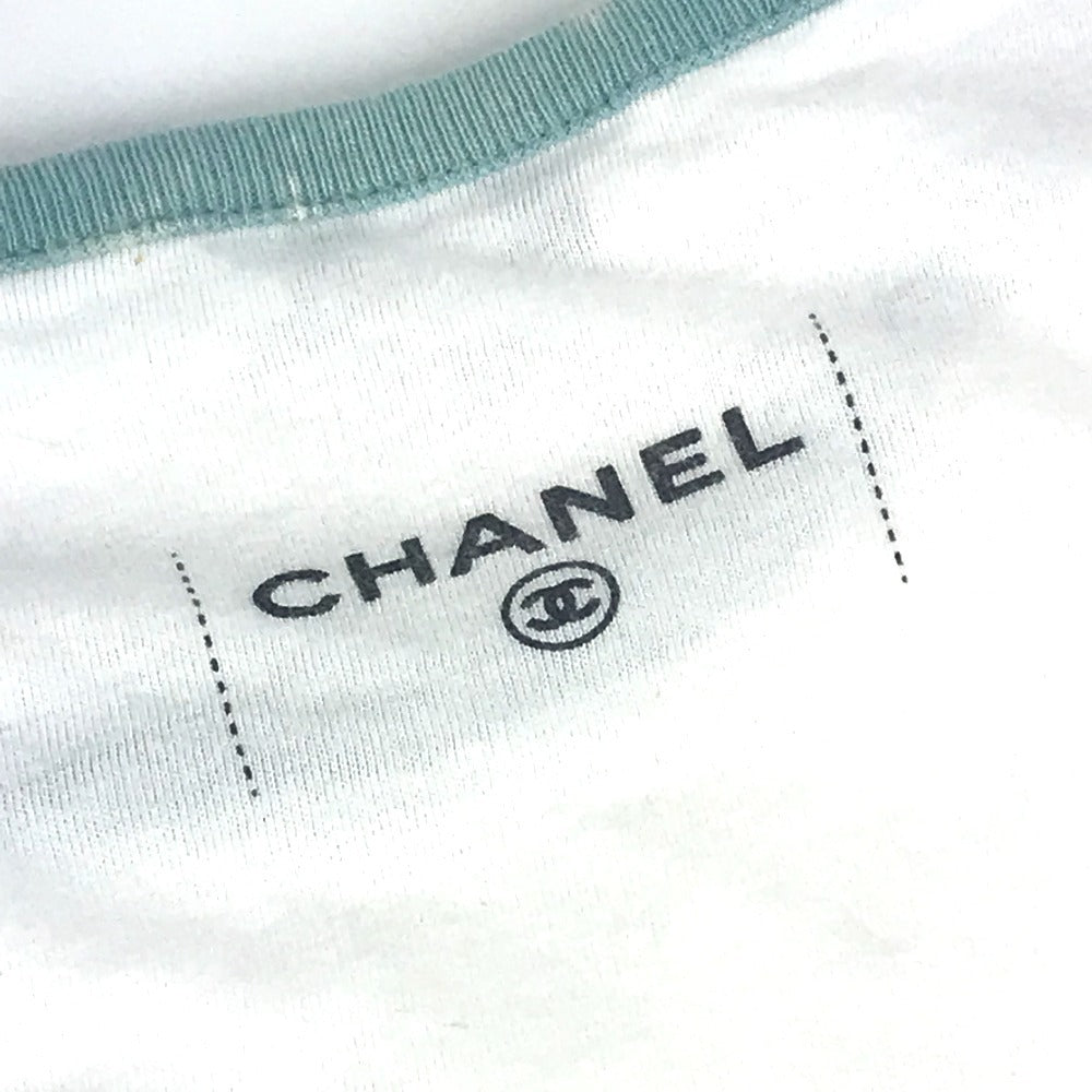 Chanel P55821 Coco Cuba Pakaian Tops Logo T-Shirt Lengan Pendek Kapas Wanita Pink