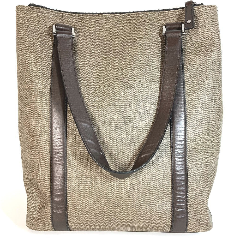 BVLGARI Weekend Logo Bag Vertical Tote Bag Shoulder Bag PVC/Leather Unisex Gray