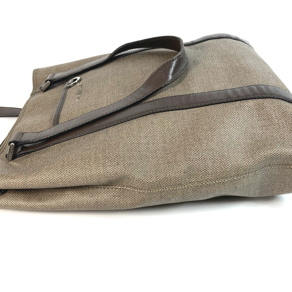 BVLGARI Weekend Logo Bag Vertical Tote Bag Shoulder Bag PVC/Leather Unisex Gray