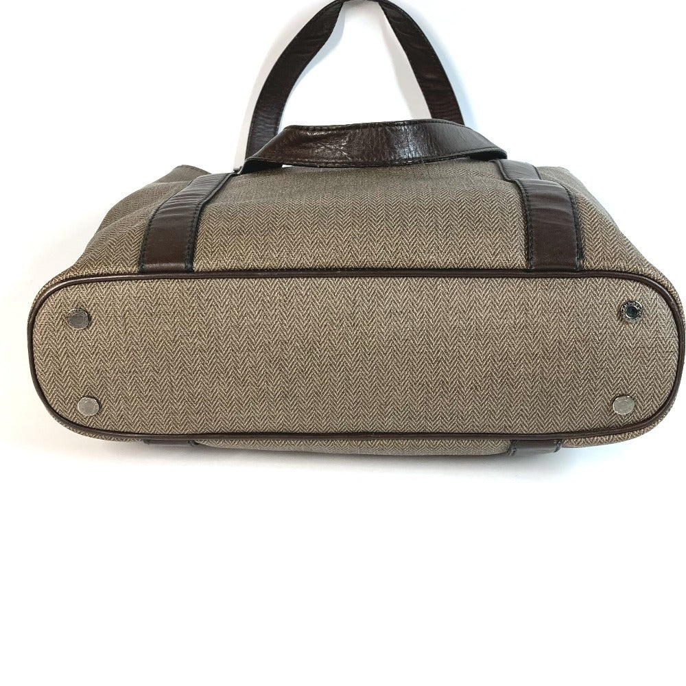 BVLGARI Weekend Logo Bag Vertical Tote Bag Shoulder Bag PVC/Leather Unisex Gray