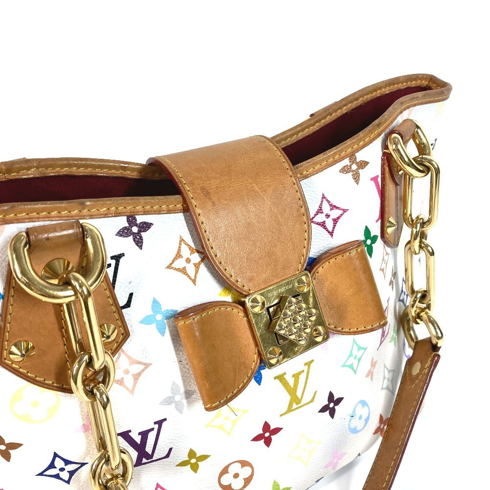 Louis Vuitton M40307 Monogram Multicolor Annie Mm Annie Mm Handbag Bag W Chain Bag Bag Bag Monogram Multicolor Canvas Women's White