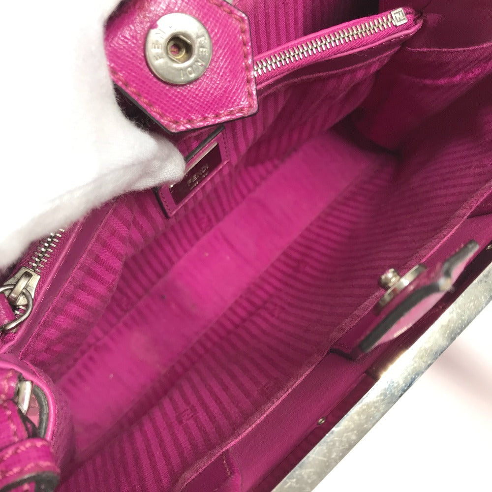 FENDI 8BH253 プチ トゥージュール 2WAYバッグ カバン ショルダーバッグ 斜め掛け ハンドバッグ レザー レディース パープル