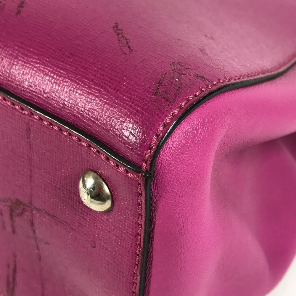 FENDI 8BH253 プチ トゥージュール 2WAYバッグ カバン ショルダーバッグ 斜め掛け ハンドバッグ レザー レディース パープル