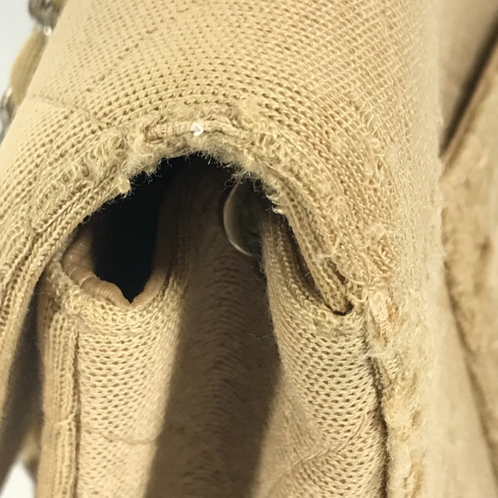 CHANEL マトラッセ 25 マトラッセ25 カバン 肩掛け チェーン ショルダーバッグ コットン レディース ベージュ