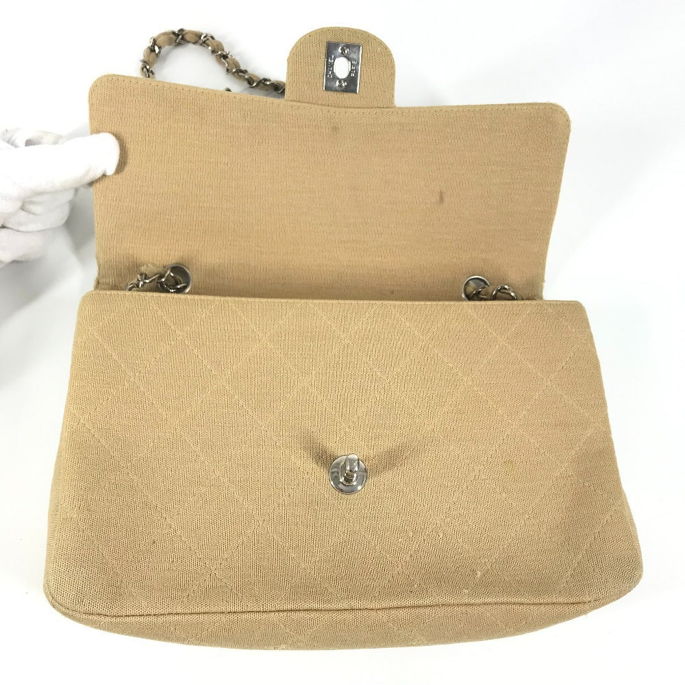 CHANEL マトラッセ 25 マトラッセ25 カバン 肩掛け チェーン ショルダーバッグ コットン レディース ベージュ