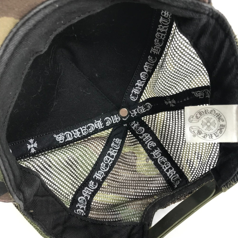 CHROME HEARTS カモフラ 迷彩 ロゴ FUCK 帽子 キャップ帽 ベースボール メッシュ キャップ コットン ユニセックス カーキ