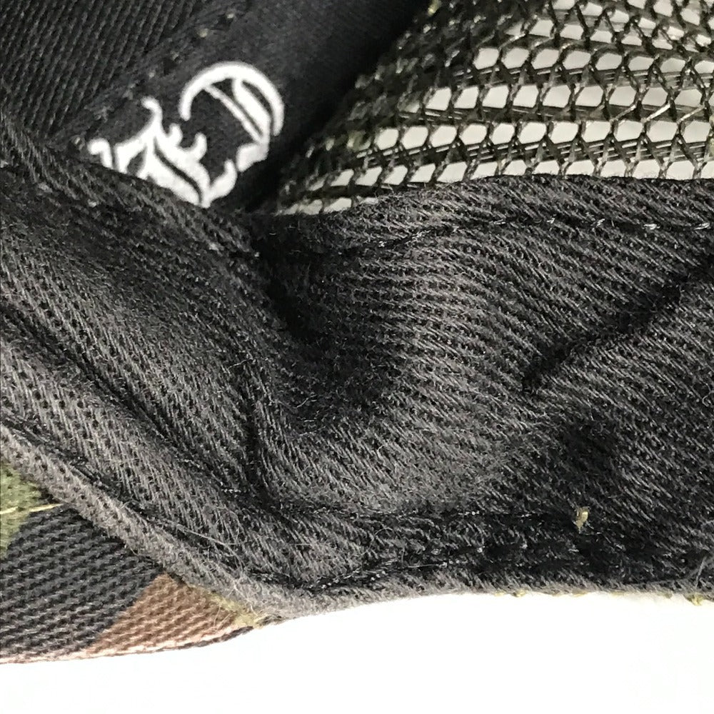 CHROME HEARTS カモフラ 迷彩 ロゴ FUCK 帽子 キャップ帽 ベースボール メッシュ キャップ コットン ユニセックス カーキ
